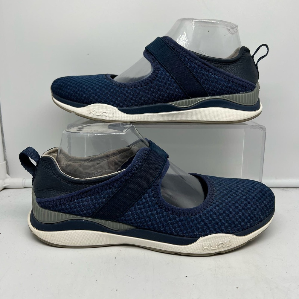 KURU Women's Navy Slip-On Mary Jane Sneakers